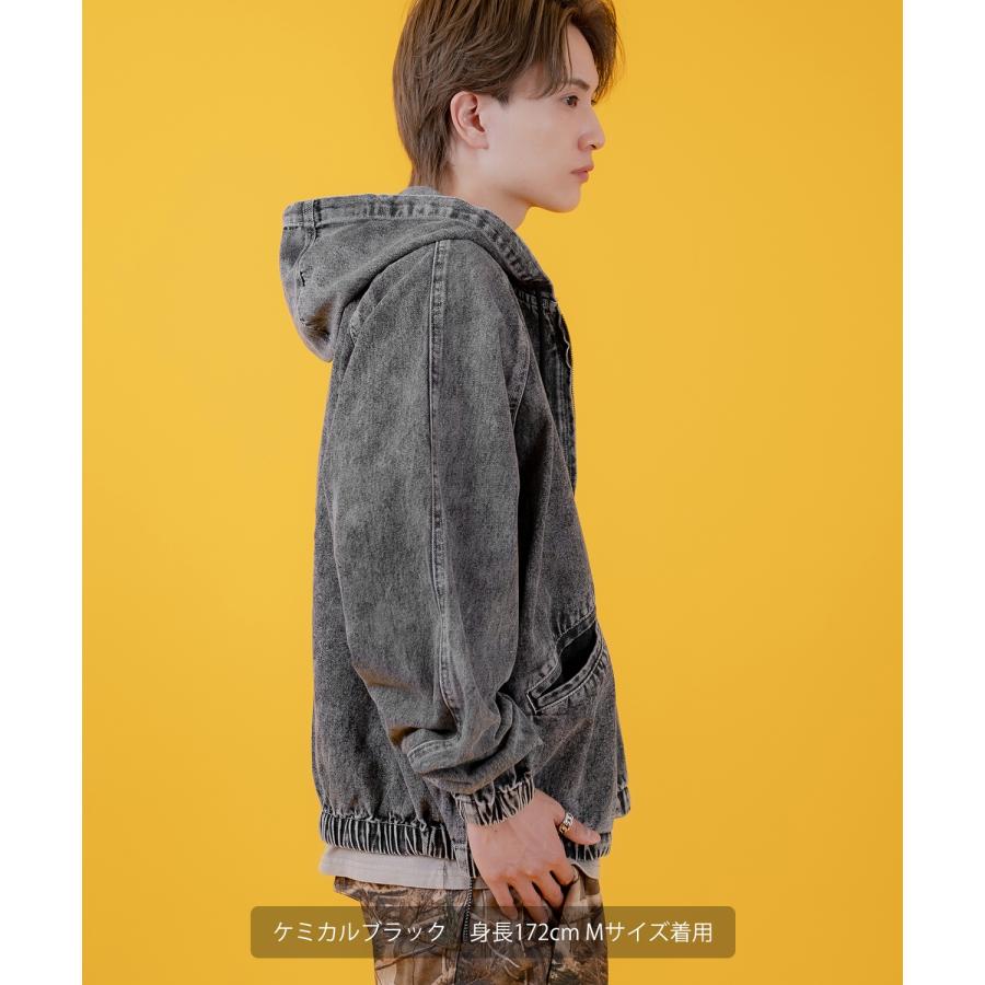 パーカー メンズ レディース デニム フード ジャケットカジュアル アメカジ ストリート スケーター ストリート古着MIX 韓国 | improves | 11