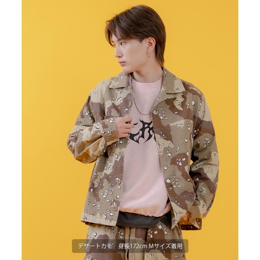 ミリタリージャケット メンズ レディース 切り替え カモフラジャケット カジュアル アメカジ ストリート スケーター ストリート古着MIX 韓国ファッション | improves | 14