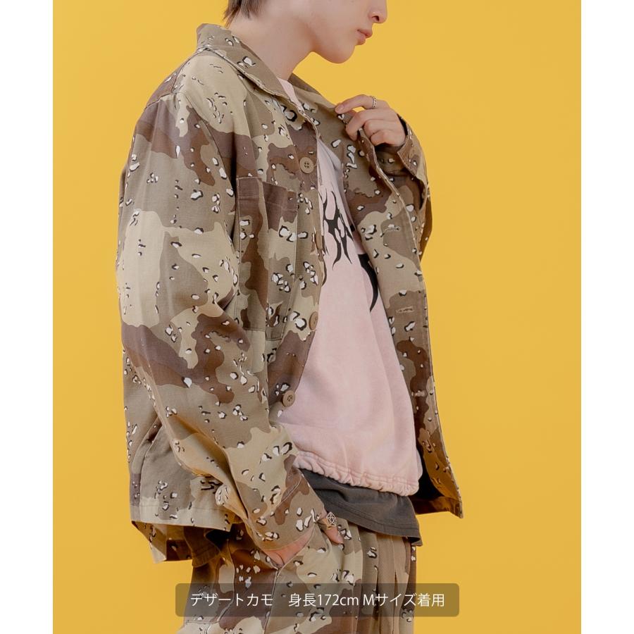 ミリタリージャケット メンズ レディース 切り替え カモフラジャケット カジュアル アメカジ ストリート スケーター ストリート古着MIX 韓国ファッション | improves | 15