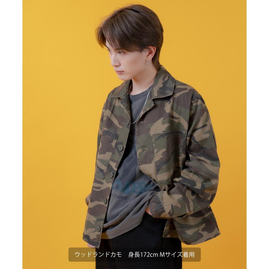ミリタリージャケット メンズ レディース 切り替え カモフラジャケット カジュアル アメカジ ストリート スケーター ストリート古着MIX 韓国ファッション | improves | 04