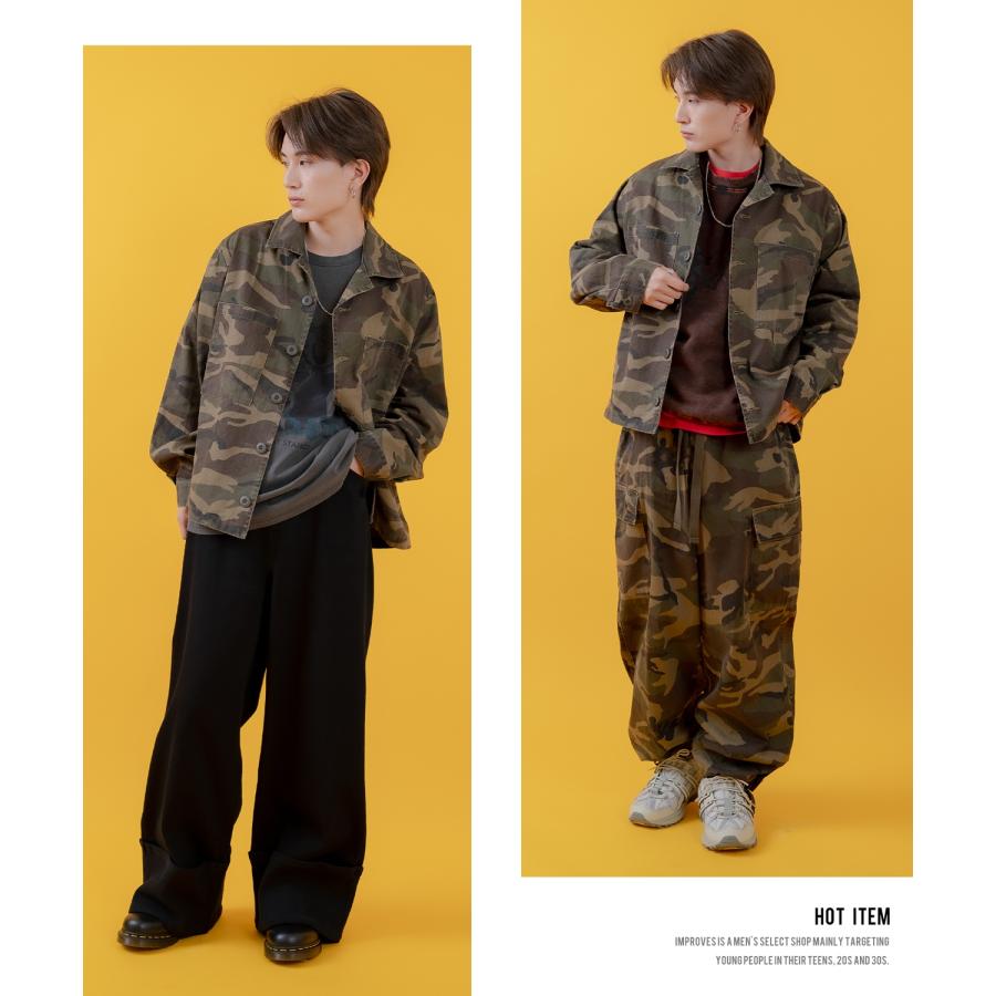 ミリタリージャケット メンズ レディース 切り替え カモフラジャケット カジュアル アメカジ ストリート スケーター ストリート古着MIX 韓国ファッション | improves | 07
