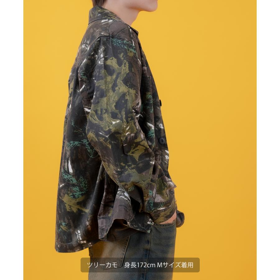 ミリタリージャケット メンズ レディース 切り替え カモフラジャケット カジュアル アメカジ ストリート スケーター ストリート古着MIX 韓国ファッション | improves | 10