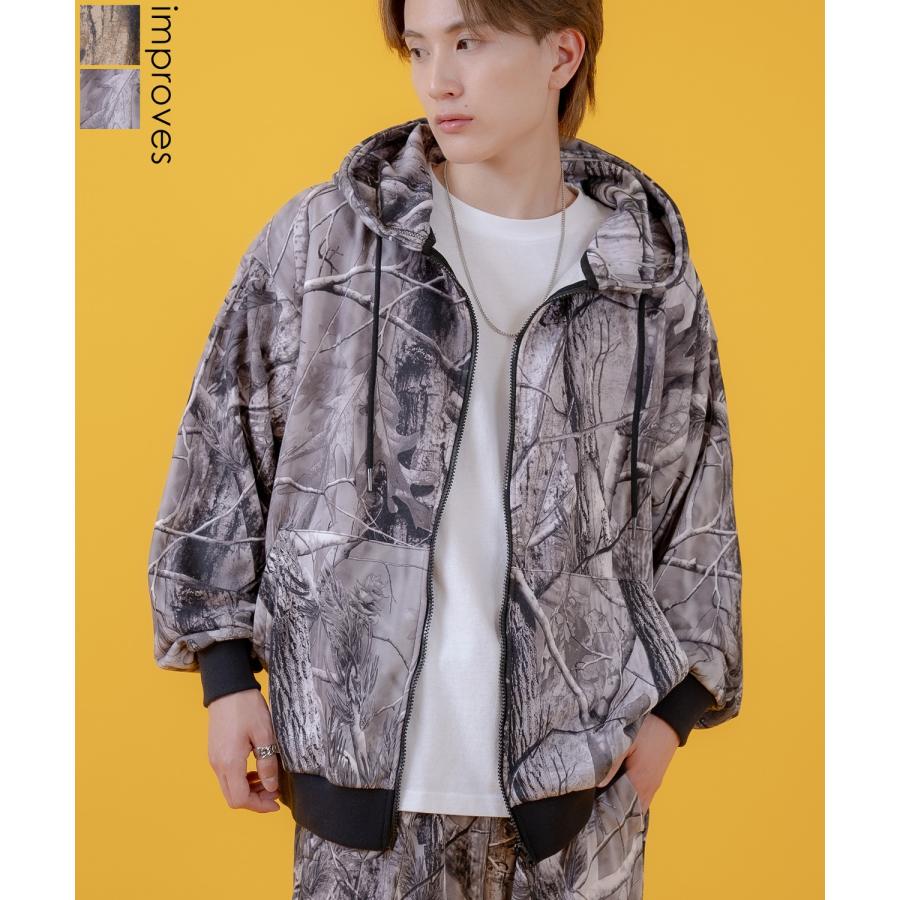 パーカー メンズ レディース ツリーカモ 裏毛  ジップ パーカー Tシャツ カジュアル アメカジ ストリート スケーター ストリート古着MIX 韓国 | improves