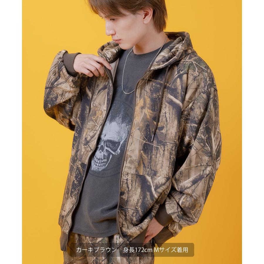 パーカー メンズ レディース ツリーカモ 裏毛  ジップ パーカー Tシャツ カジュアル アメカジ ストリート スケーター ストリート古着MIX 韓国 | improves | 08