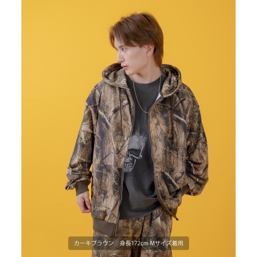 パーカー メンズ レディース ツリーカモ 裏毛  ジップ パーカー Tシャツ カジュアル アメカジ ストリート スケーター ストリート古着MIX 韓国 | improves | 09