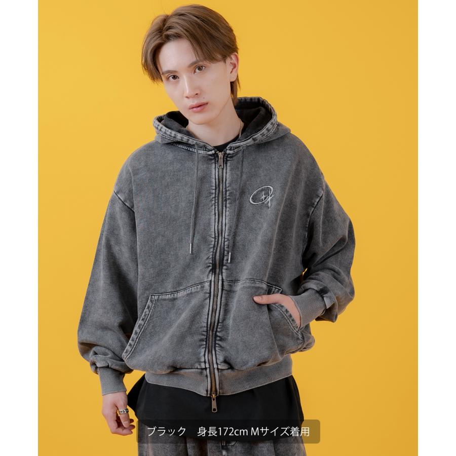 パーカー メンズ レディース グランジ加工 裏毛 ジップパーカー スウェット セットアップ アメカジ カジュアル スケーター ストリート 古着MIX 韓国 | improves | 15