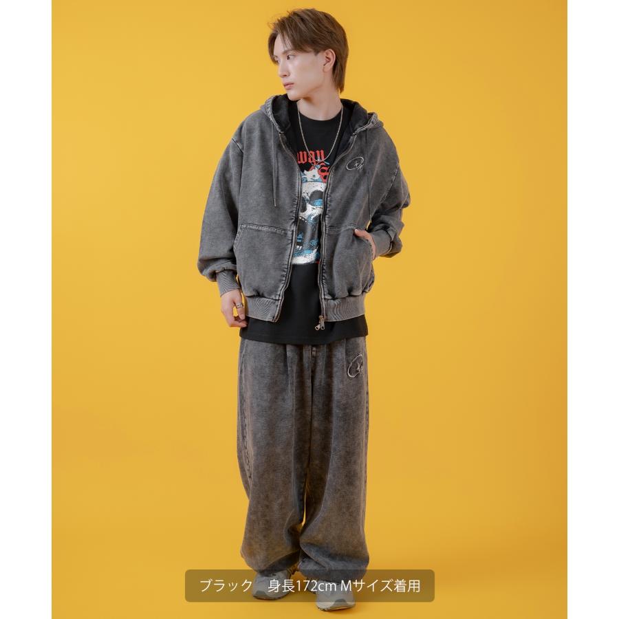 パーカー メンズ レディース グランジ加工 裏毛 ジップパーカー スウェット セットアップ アメカジ カジュアル スケーター ストリート 古着MIX 韓国 | improves | 16