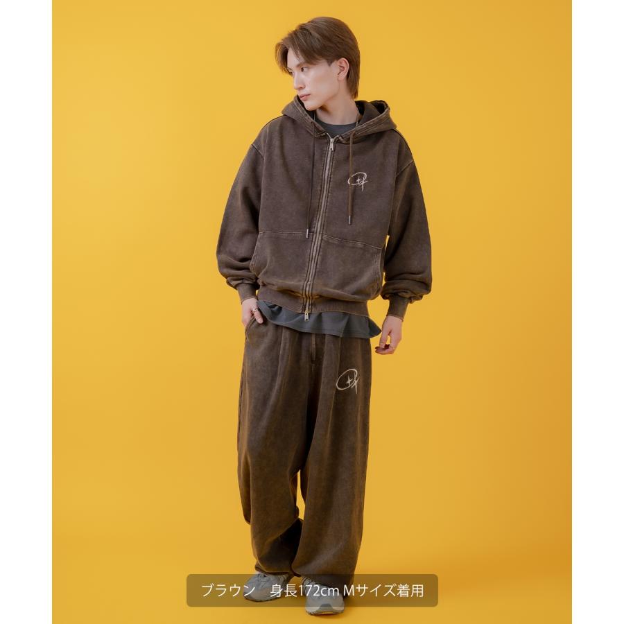 パーカー メンズ レディース グランジ加工 裏毛 ジップパーカー スウェット セットアップ アメカジ カジュアル スケーター ストリート 古着MIX 韓国 | improves | 20