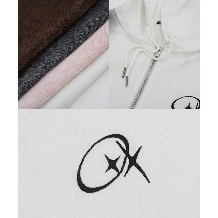 パーカー メンズ レディース グランジ加工 裏毛 ジップパーカー スウェット セットアップ アメカジ カジュアル スケーター ストリート 古着MIX 韓国 | improves | 22