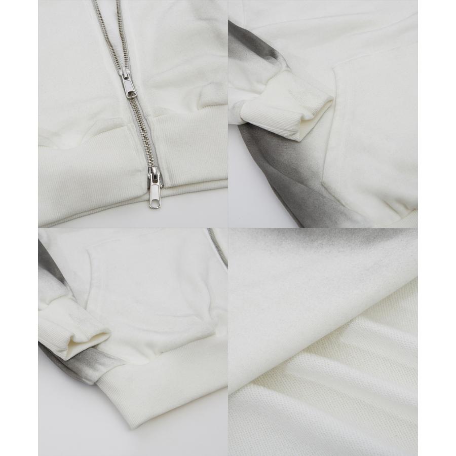 パーカー メンズ レディース グランジ加工 裏毛 ジップパーカー スウェット セットアップ アメカジ カジュアル スケーター ストリート 古着MIX 韓国 | improves | 23