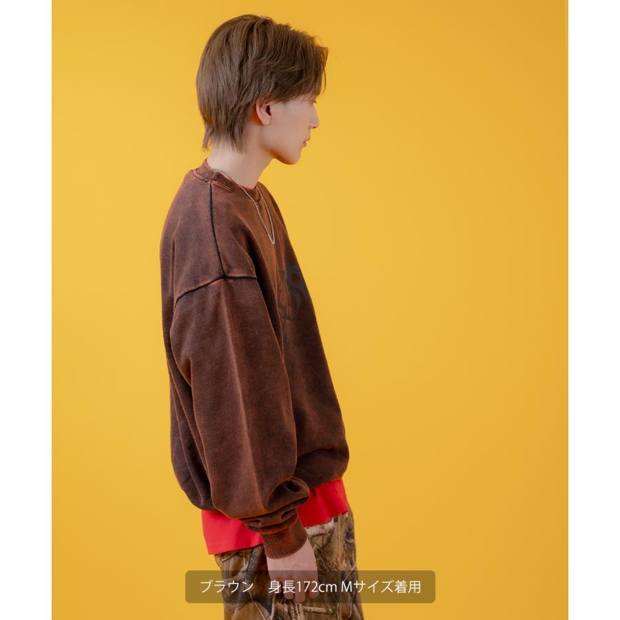 トレーナー メンズ レディース グランジ加工 裏毛 クルーネック スウェット セットアップ アメカジ カジュアル スケーター ストリート 古着MIX 韓国ファッション | improves | 18