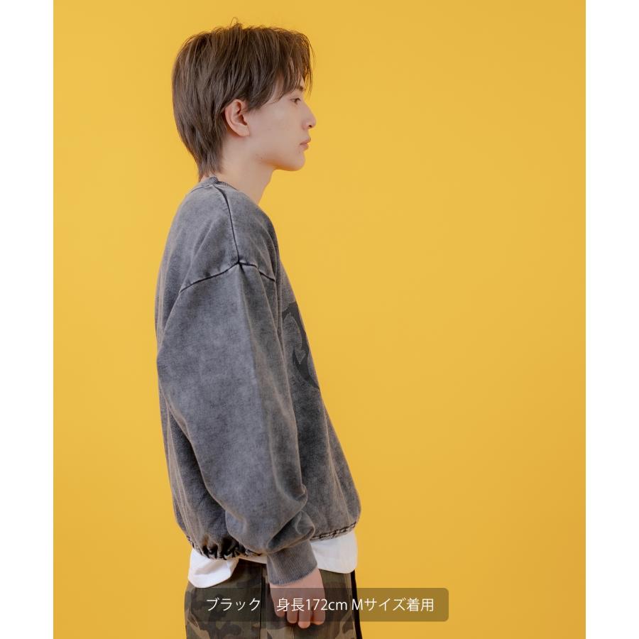 トレーナー メンズ レディース グランジ加工 裏毛 クルーネック スウェット セットアップ アメカジ カジュアル スケーター ストリート 古着MIX 韓国ファッション | improves | 06