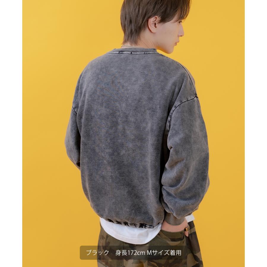 トレーナー メンズ レディース グランジ加工 裏毛 クルーネック スウェット セットアップ アメカジ カジュアル スケーター ストリート 古着MIX 韓国ファッション | improves | 07