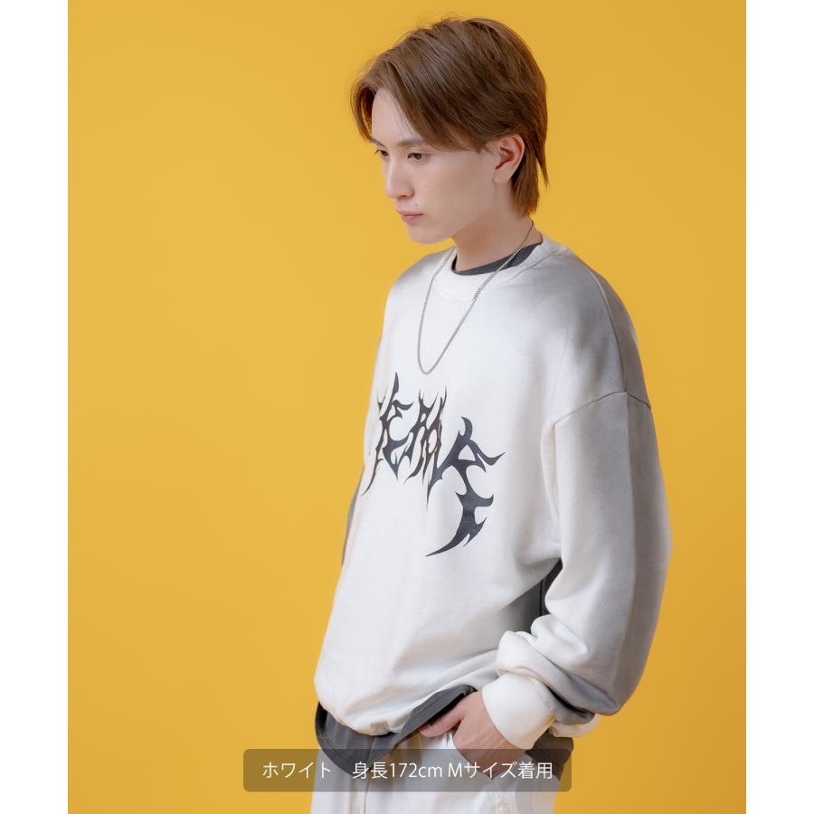 improves トレーナー メンズ レディース グランジ加工 裏毛 クルー