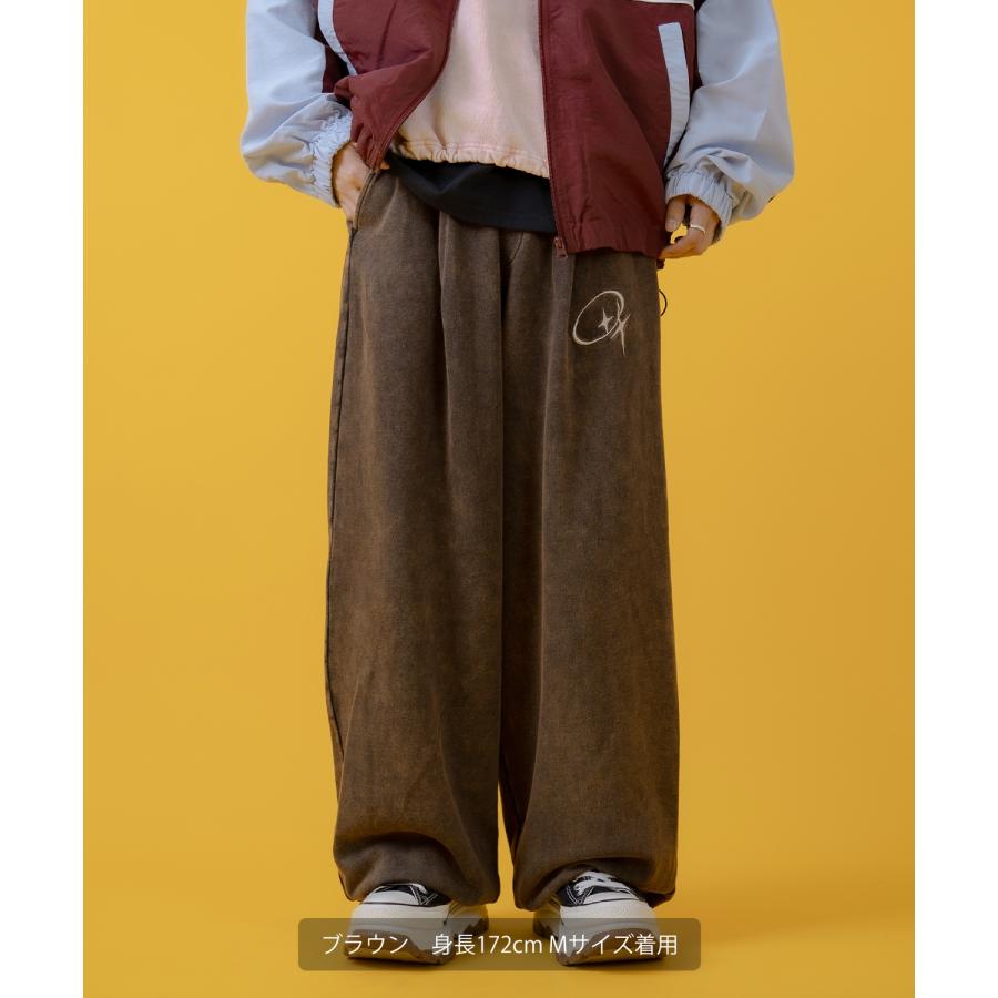 スウェットパンツ メンズ レディース グランジ加工 裏毛 タックパンツ ワイドパンツ アメカジ カジュアル スケーター ストリート 古着MIX 韓国 | improves | 14