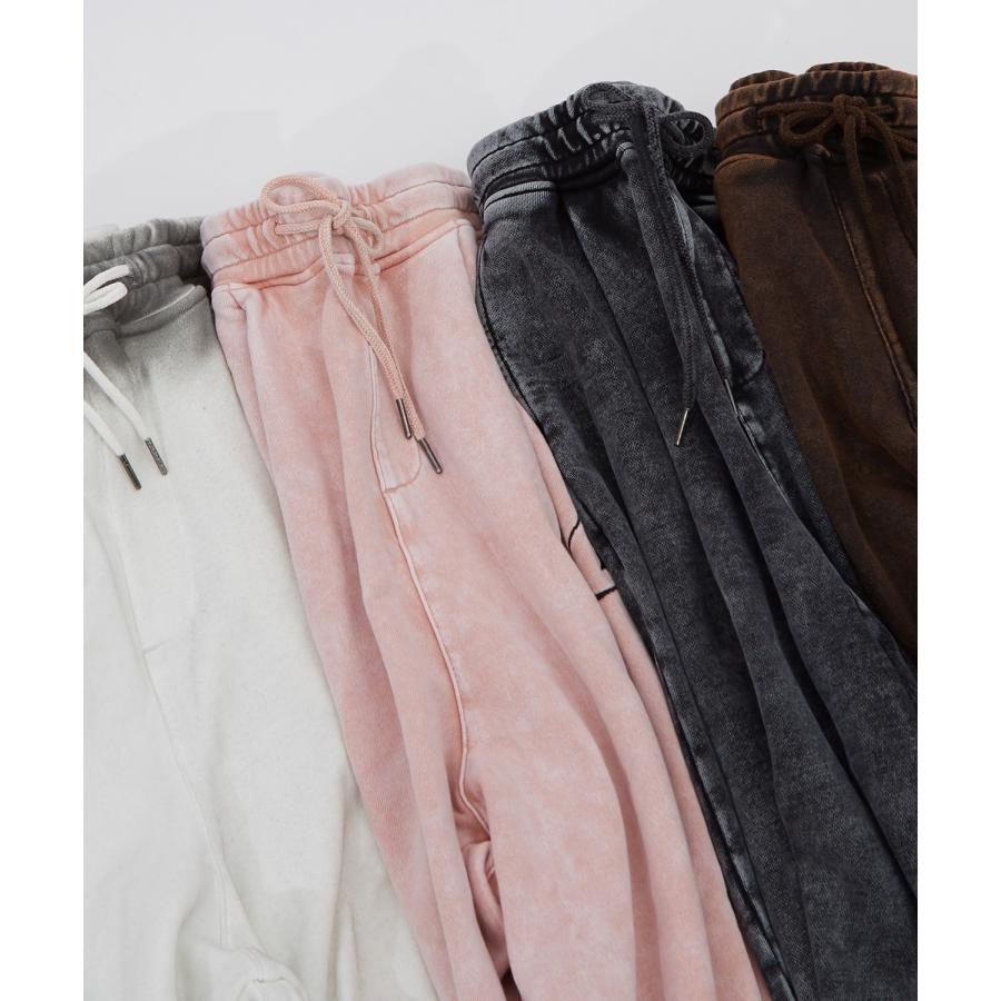 スウェットパンツ メンズ レディース グランジ加工 裏毛 タックパンツ ワイドパンツ アメカジ カジュアル スケーター ストリート 古着MIX 韓国 | improves | 18