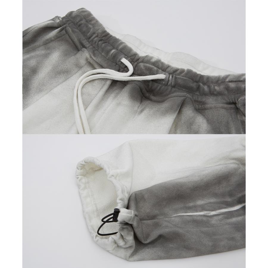 スウェットパンツ メンズ レディース グランジ加工 裏毛 タックパンツ ワイドパンツ アメカジ カジュアル スケーター ストリート 古着MIX 韓国 | improves | 22