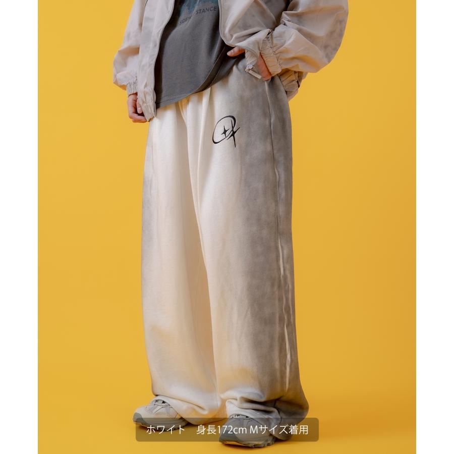 スウェットパンツ メンズ レディース グランジ加工 裏毛 タックパンツ ワイドパンツ アメカジ カジュアル スケーター ストリート 古着MIX 韓国 | improves | 05