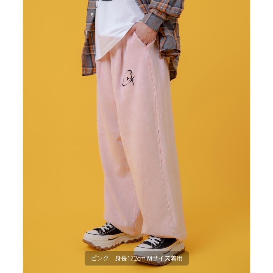スウェットパンツ メンズ レディース グランジ加工 裏毛 タックパンツ ワイドパンツ アメカジ カジュアル スケーター ストリート 古着MIX 韓国 | improves | 08