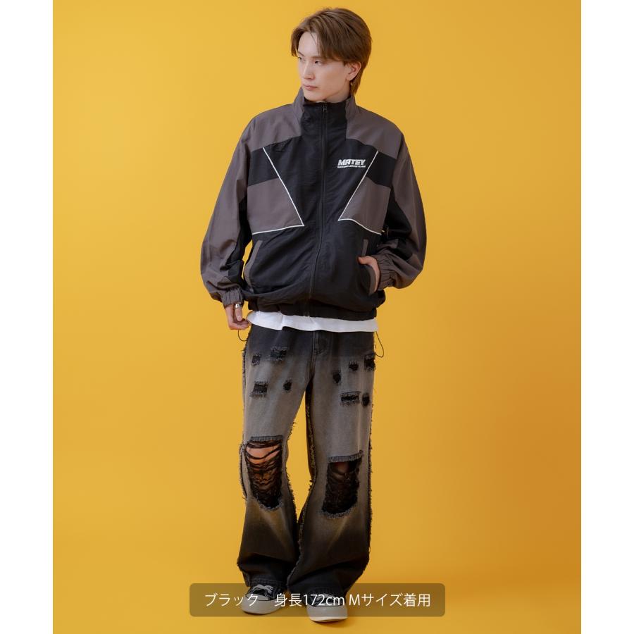 ナイロンブルゾン メンズ 切り替え フルジップブルゾン カジュアル アメカジ ストリート スケーター ストリート古着MIX 韓国 | improves | 19