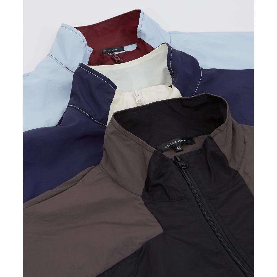 ナイロンブルゾン メンズ 切り替え フルジップブルゾン カジュアル アメカジ ストリート スケーター ストリート古着MIX 韓国 | improves | 20