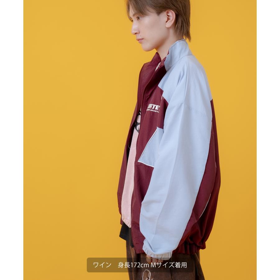 ナイロンブルゾン メンズ 切り替え フルジップブルゾン カジュアル アメカジ ストリート スケーター ストリート古着MIX 韓国 | improves | 10