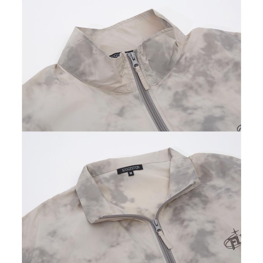 ナイロンジャケット メンズ レディース 切り替え フルジップ ブルゾン ナイロン タイダイ柄 カジュアル アメカジ ストリート スケーター ストリート古着MIX 韓国 | improves | 21