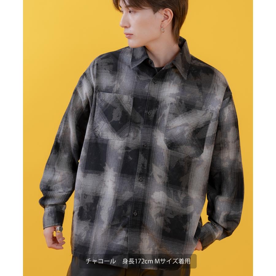 長袖シャツ メンズ レディース チェックシャツ ビッグサイズ オーバーサイズ 大きめ アメカジ カジュアル スケーター ストリート 古着MIX 韓国ファッション | improves | 15