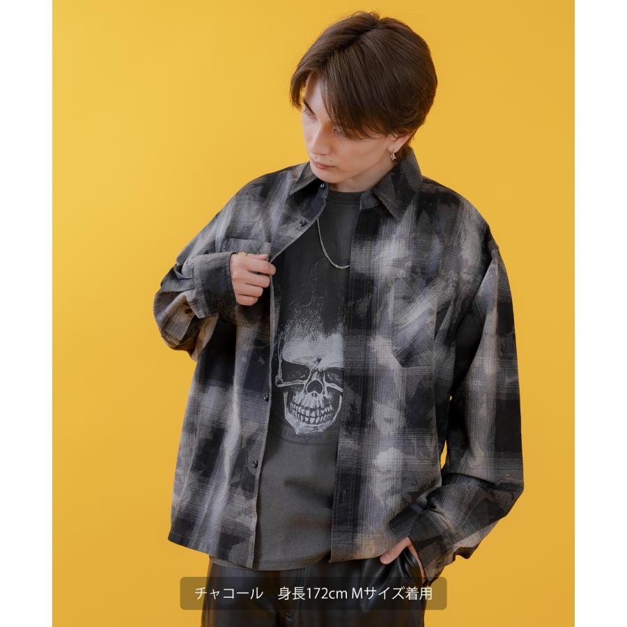 長袖シャツ メンズ レディース チェックシャツ ビッグサイズ オーバーサイズ 大きめ アメカジ カジュアル スケーター ストリート 古着MIX 韓国ファッション | improves | 16