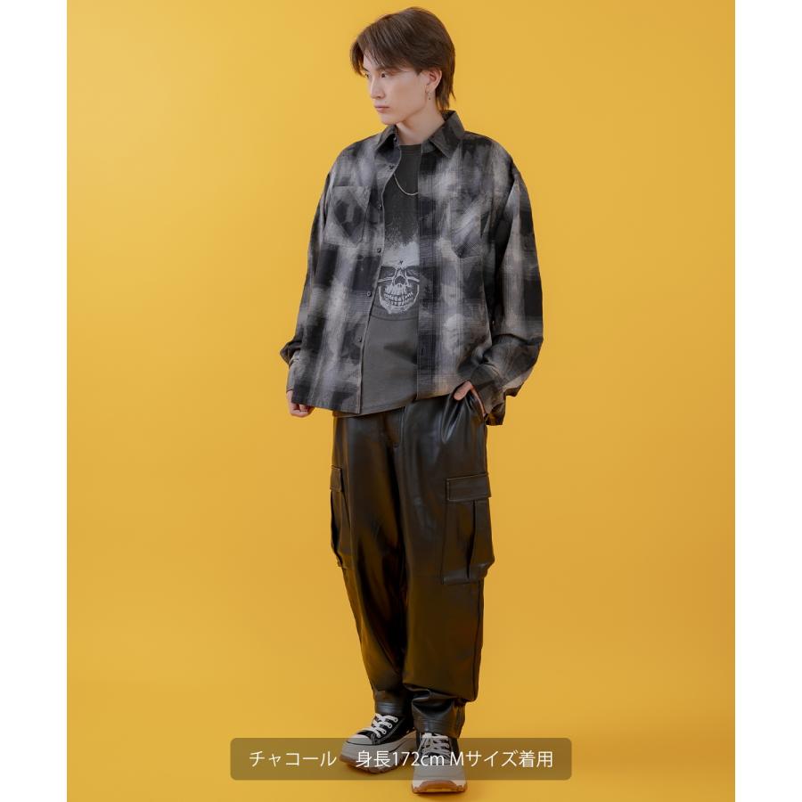 長袖シャツ メンズ レディース チェックシャツ ビッグサイズ オーバーサイズ 大きめ アメカジ カジュアル スケーター ストリート 古着MIX 韓国ファッション | improves | 18