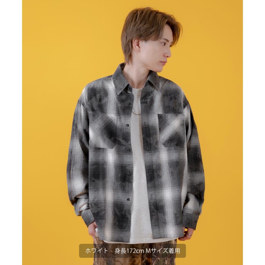 長袖シャツ メンズ レディース チェックシャツ ビッグサイズ オーバーサイズ 大きめ アメカジ カジュアル スケーター ストリート 古着MIX 韓国ファッション | improves | 08