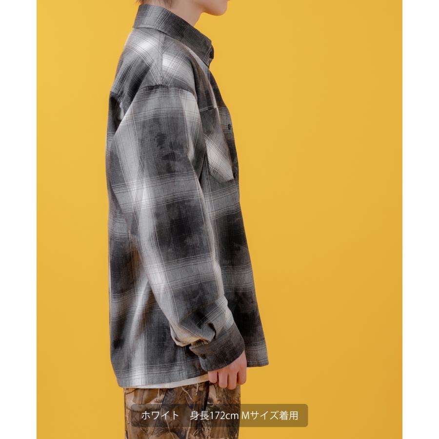 長袖シャツ メンズ レディース チェックシャツ ビッグサイズ オーバーサイズ 大きめ アメカジ カジュアル スケーター ストリート 古着MIX 韓国ファッション | improves | 09