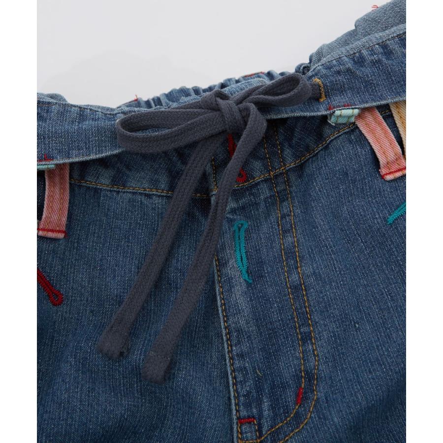 デニムパンツ メンズ アメカジ カジュアル  ダブルウエス ト デザインパンツ バギーパンツ ワイドパンツ スケーター ストリート 古着MIX 韓国 | improves | 15