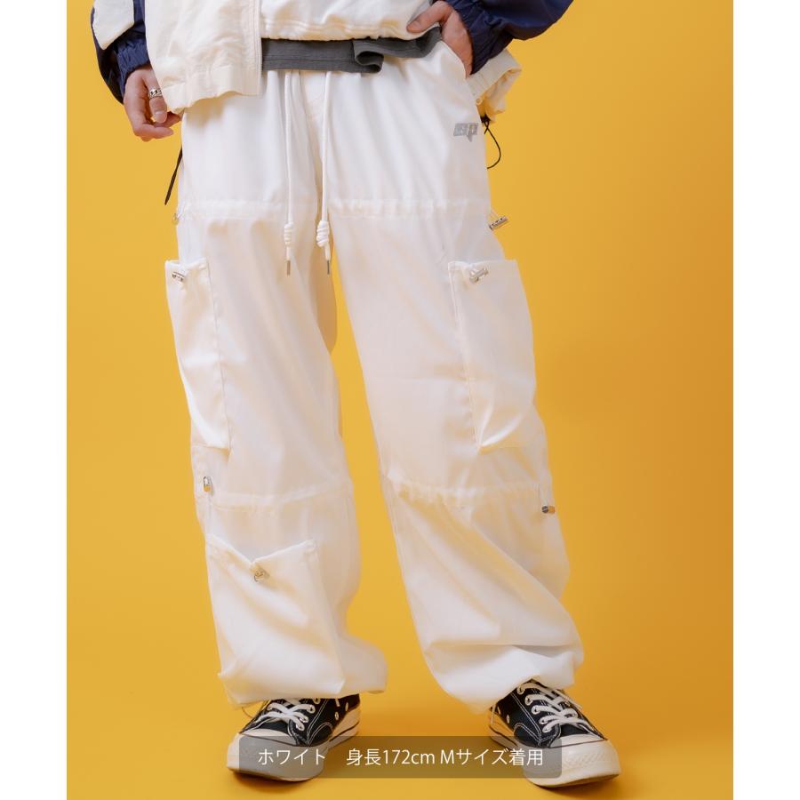 カーゴパンツ メンズ コード使い デザインパンツ ワイドパンツ ミリタリーパンツ ワークパンツ アメカジ カジュアル スケーター ストリート 古着MIX 韓国 | improves | 12