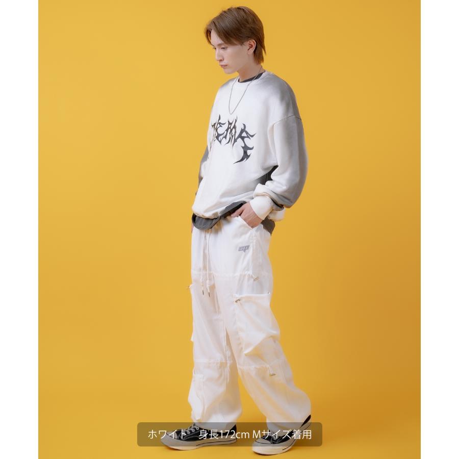 カーゴパンツ メンズ コード使い デザインパンツ ワイドパンツ ミリタリーパンツ ワークパンツ アメカジ カジュアル スケーター ストリート 古着MIX 韓国 | improves | 15