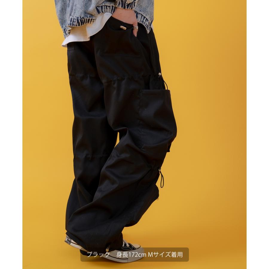 カーゴパンツ メンズ コード使い デザインパンツ ワイドパンツ ミリタリーパンツ ワークパンツ アメカジ カジュアル スケーター ストリート 古着MIX 韓国 | improves | 04
