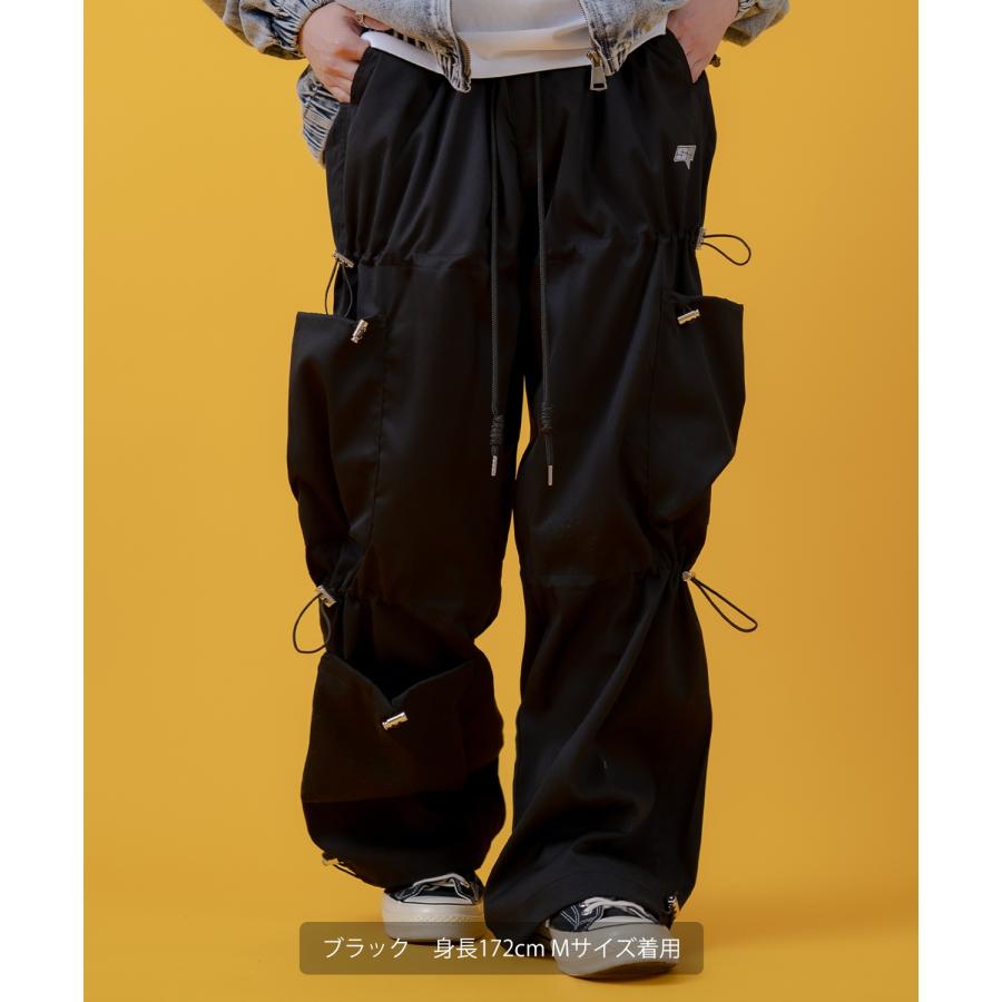 カーゴパンツ メンズ コード使い デザインパンツ ワイドパンツ ミリタリーパンツ ワークパンツ アメカジ カジュアル スケーター ストリート 古着MIX 韓国 | improves | 06