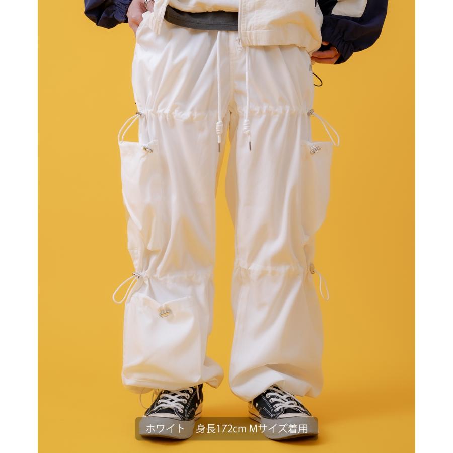 カーゴパンツ メンズ コード使い デザインパンツ ワイドパンツ ミリタリーパンツ ワークパンツ アメカジ カジュアル スケーター ストリート 古着MIX 韓国 | improves | 09