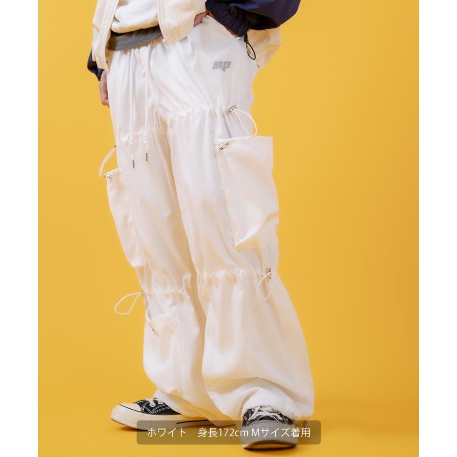 カーゴパンツ メンズ コード使い デザインパンツ ワイドパンツ ミリタリーパンツ ワークパンツ アメカジ カジュアル スケーター ストリート 古着MIX 韓国 | improves | 10