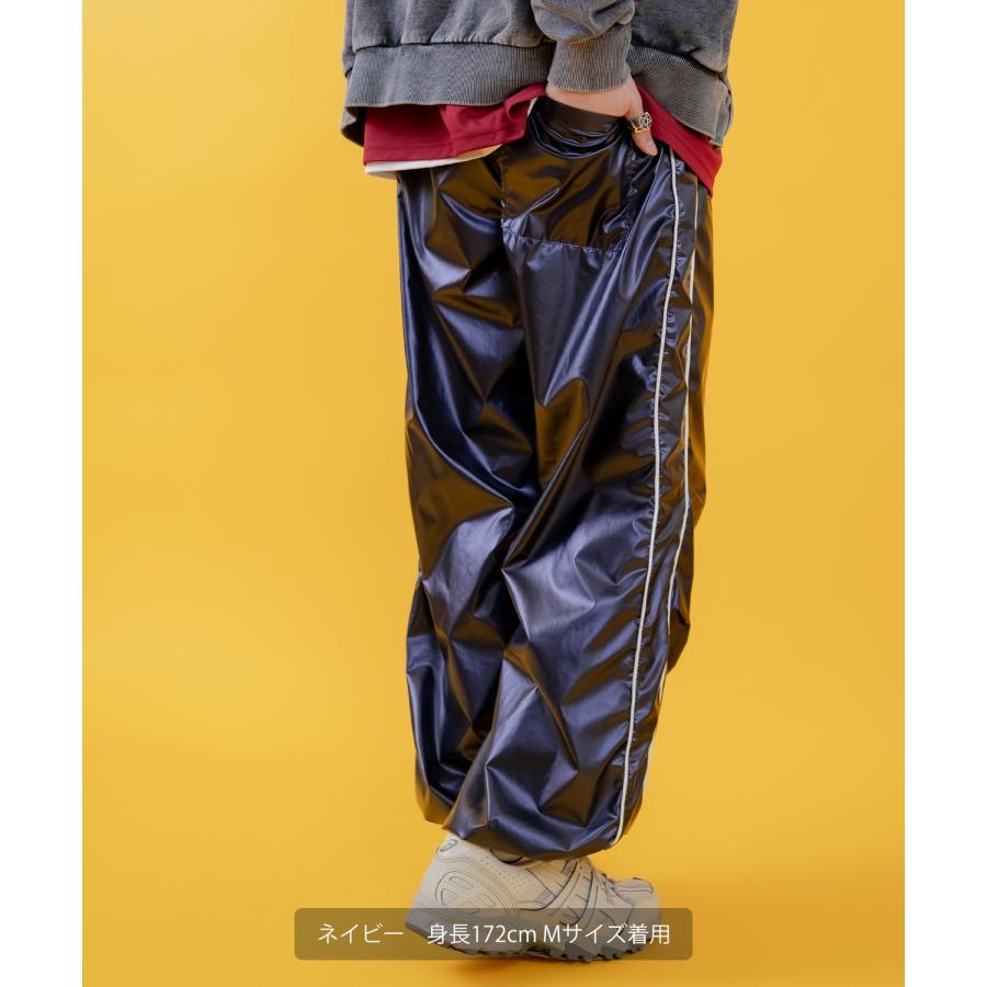 ジョガーパンツ メンズ レディース メタリックシャイニーサイバーパンツ ワイドパンツ カジュアル スケーター ストリート 古着MIX 韓国ファッション | improves | 12