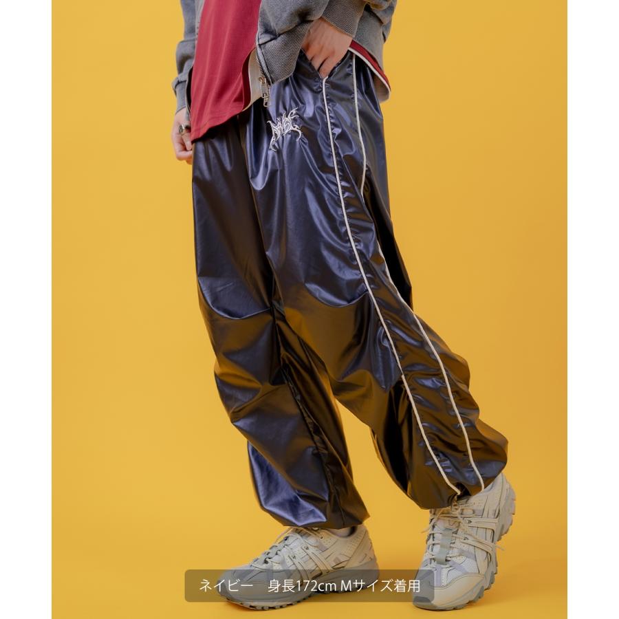 ジョガーパンツ メンズ レディース メタリックシャイニーサイバーパンツ ワイドパンツ カジュアル スケーター ストリート 古着MIX 韓国ファッション | improves | 08