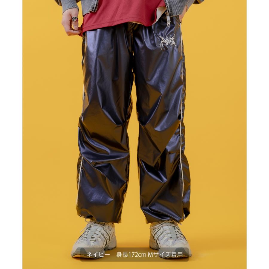 ジョガーパンツ メンズ レディース メタリックシャイニーサイバーパンツ ワイドパンツ カジュアル スケーター ストリート 古着MIX 韓国ファッション | improves | 09