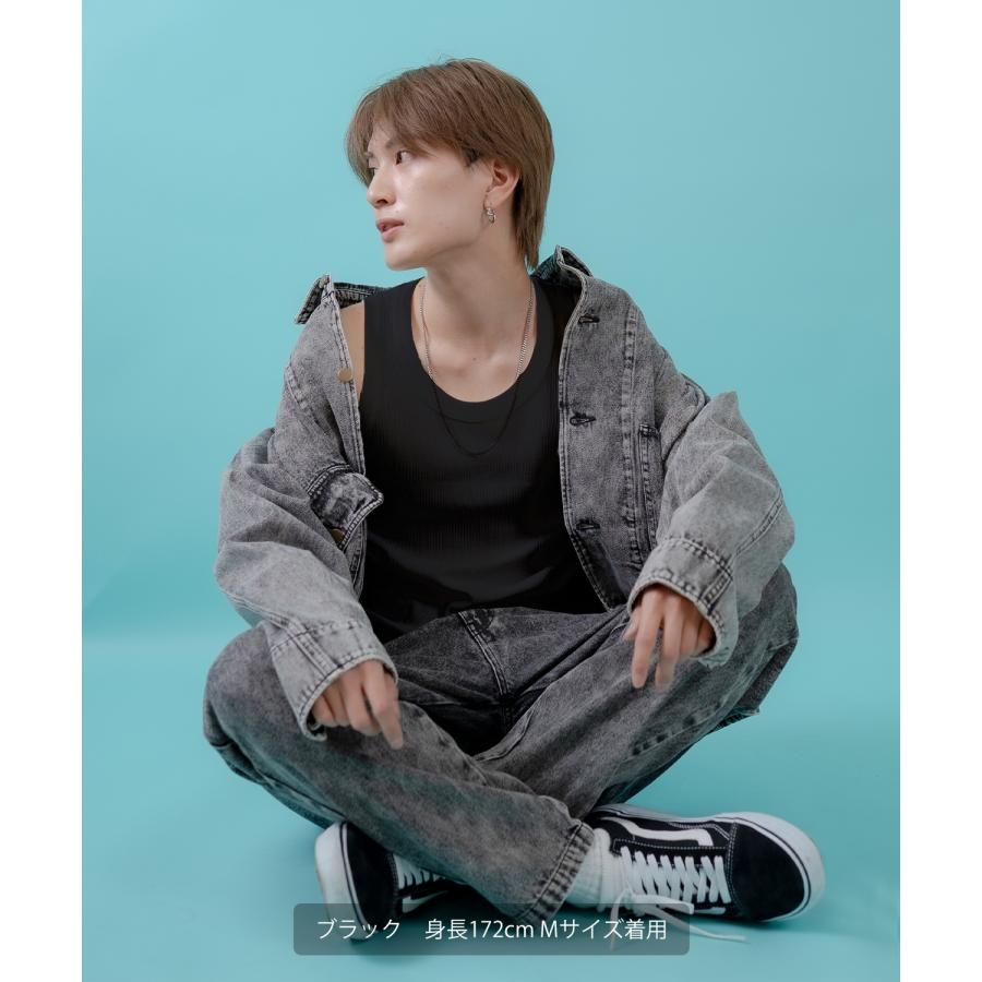 Tシャツ メンズ レディース ノースリーブ タンクトップ ロング カジュアル アメカジ ストリート スケーター 古着MIX 韓国ファッション | improves | 13