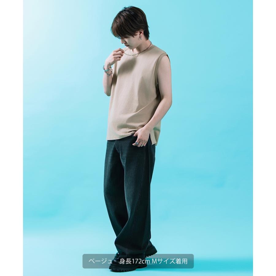 Tシャツ メンズ レディース ノースリーブ タンクトップ ロング カジュアル アメカジ ストリート スケーター 古着MIX 韓国ファッション | improves | 14