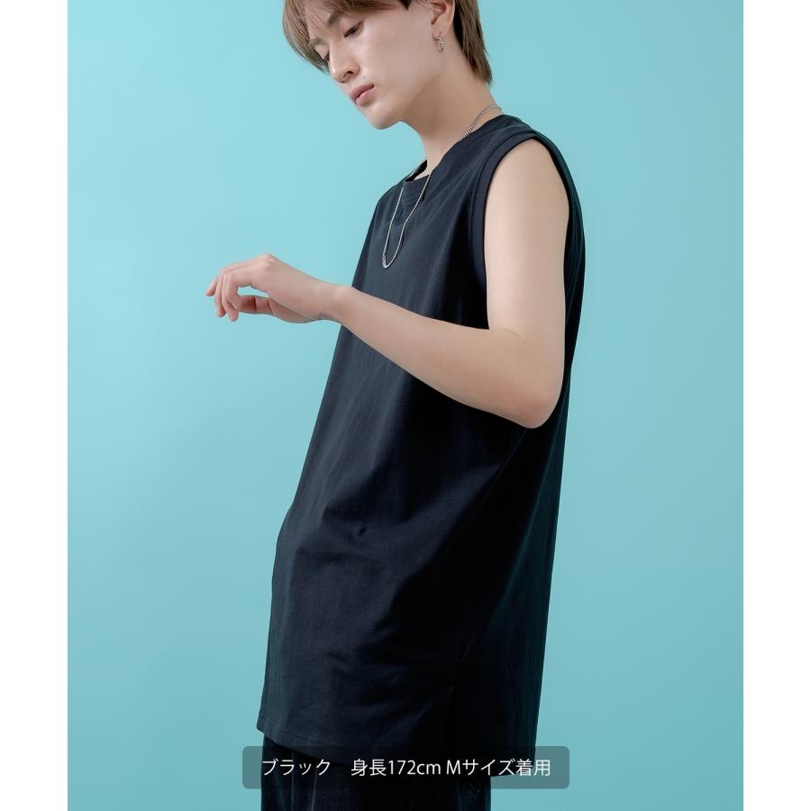 Tシャツ メンズ レディース ノースリーブ タンクトップ ロング カジュアル アメカジ ストリート スケーター 古着MIX 韓国ファッション | improves | 15