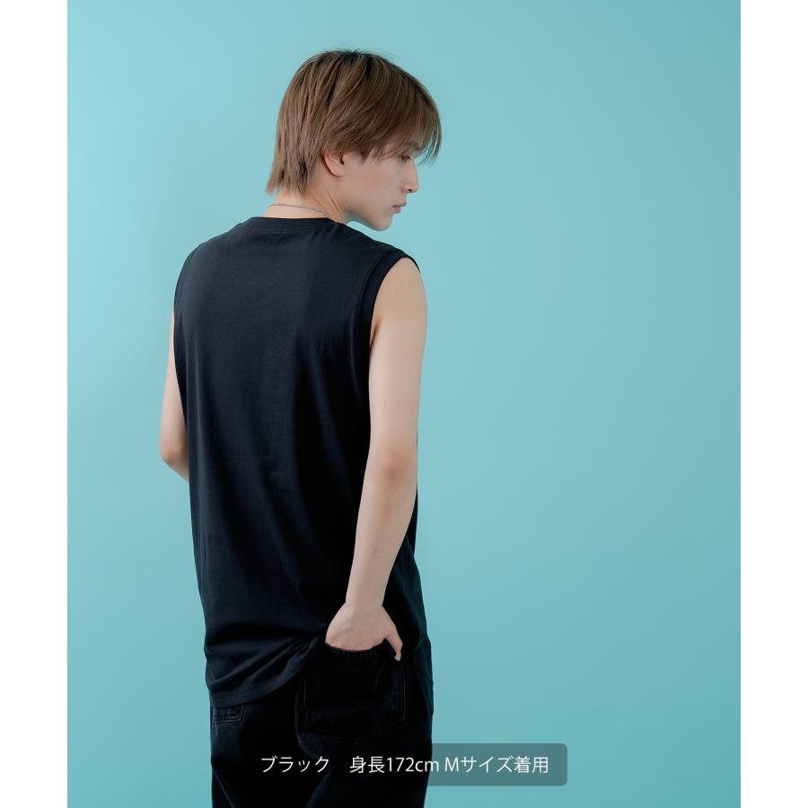 Tシャツ メンズ レディース ノースリーブ タンクトップ ロング カジュアル アメカジ ストリート スケーター 古着MIX 韓国ファッション | improves | 18