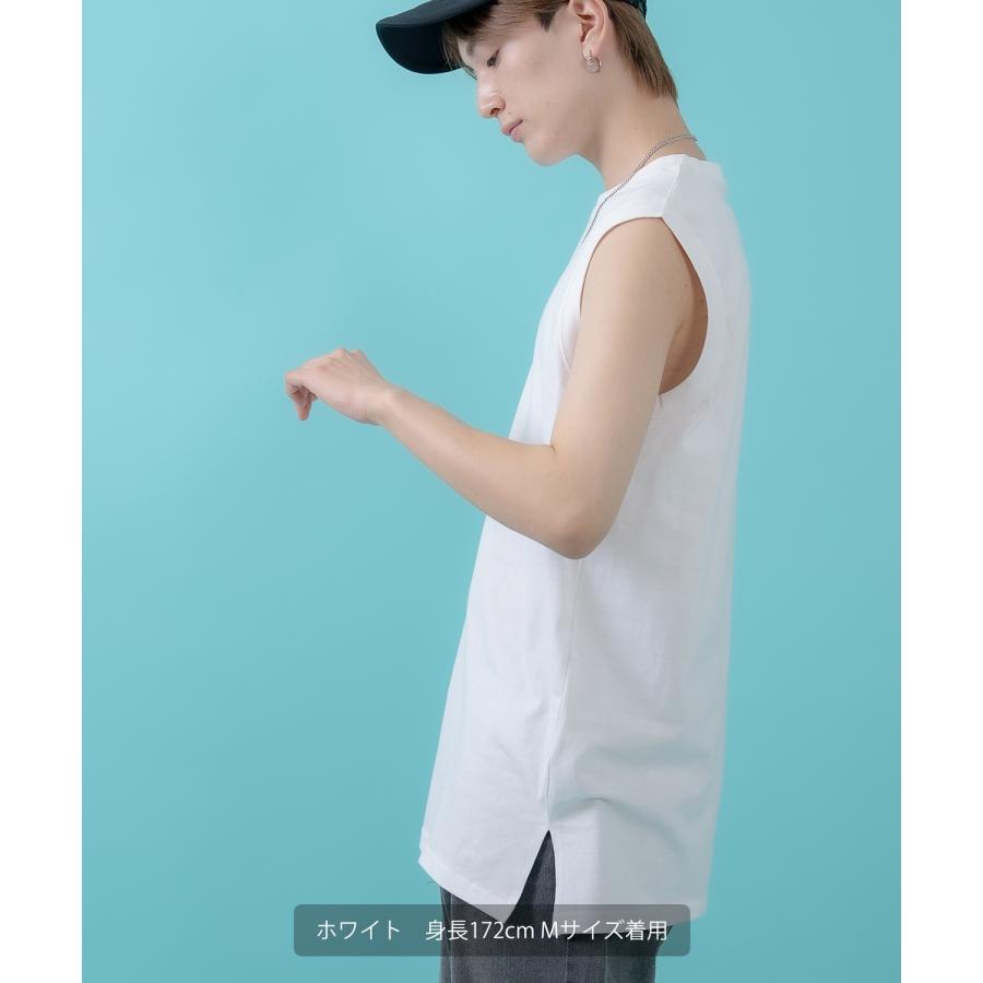 Tシャツ メンズ レディース ノースリーブ タンクトップ ロング カジュアル アメカジ ストリート スケーター 古着MIX 韓国ファッション | improves | 05