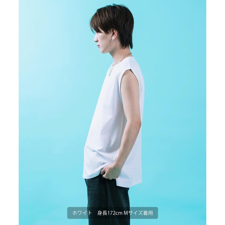 Tシャツ メンズ レディース ノースリーブ タンクトップ ロング カジュアル アメカジ ストリート スケーター 古着MIX 韓国ファッション | improves | 06
