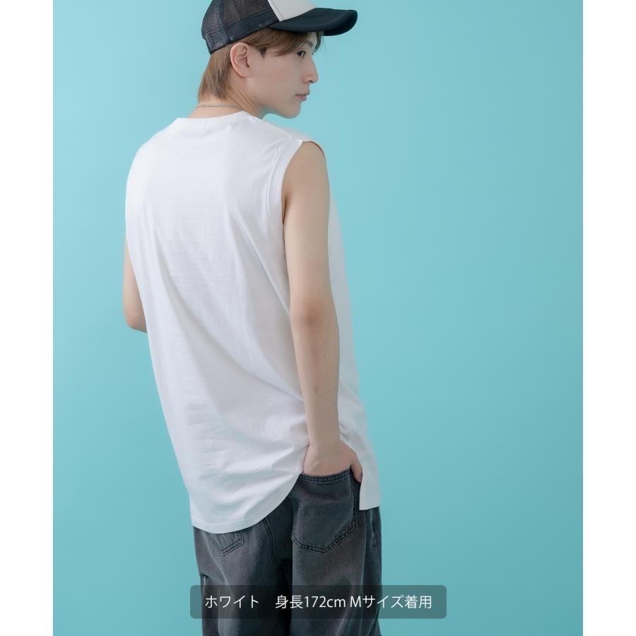 Tシャツ メンズ レディース ノースリーブ タンクトップ ロング カジュアル アメカジ ストリート スケーター 古着MIX 韓国ファッション | improves | 06