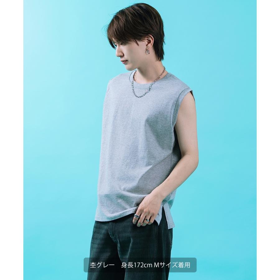 Tシャツ メンズ レディース ノースリーブ タンクトップ ロング カジュアル アメカジ ストリート スケーター 古着MIX 韓国ファッション | improves | 09